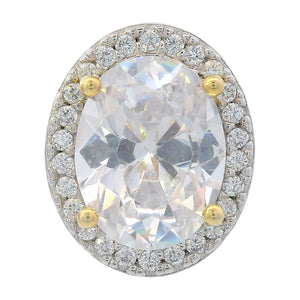 GEORGINI MIDNIGHT VELVET LIMITED EDITION SELENE TWO-TONE MOONLIGHT OVAL EARRINGS