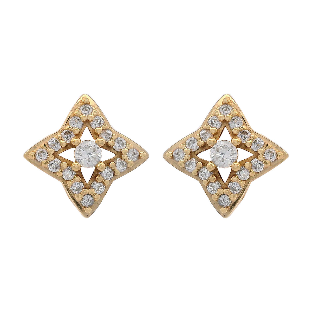 GEORGINI MIDNIGHT VELVET FAIRWATER PETITE EARRINGS GOLD