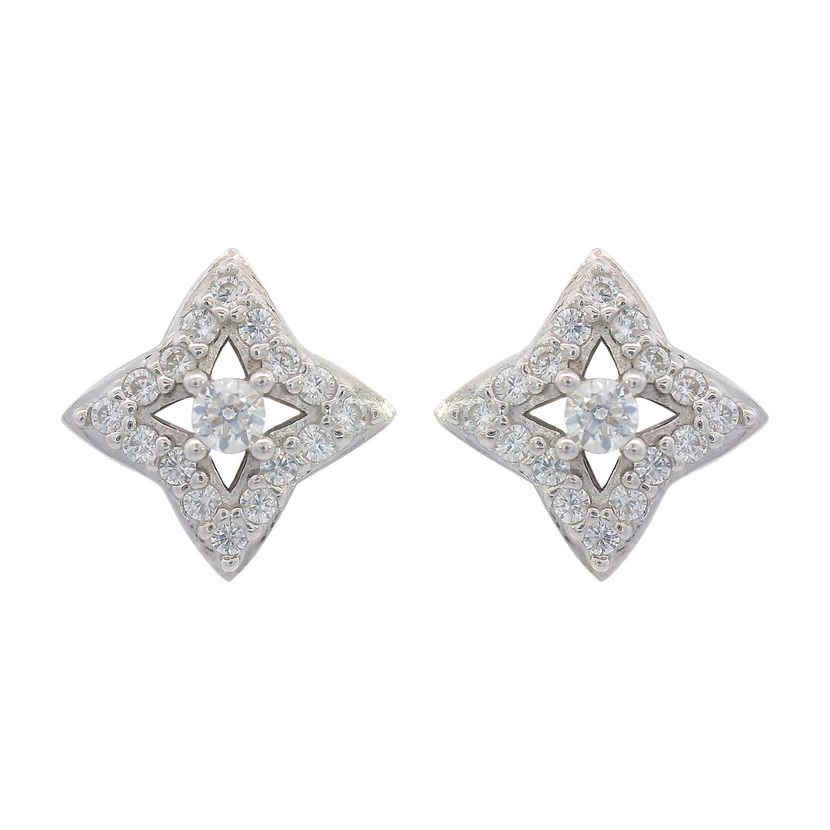 GEORGINI MIDNIGHT VELVET FAIRWATER PETITE EARRINGS SILVER