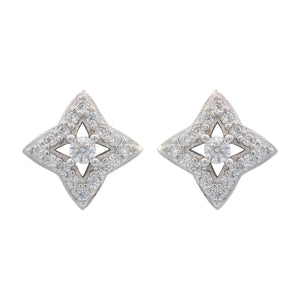 GEORGINI MIDNIGHT VELVET FAIRWATER PETITE EARRINGS SILVER