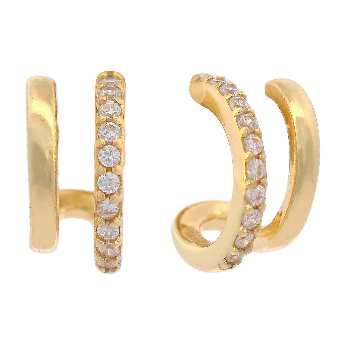 GEORGINI MIDNIGHT VELVET RATRI DOUBLE EARRING GOLD