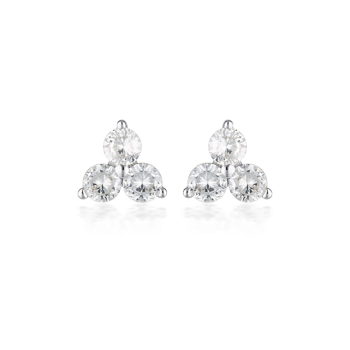 GEORGINI Tia Sterling Silver Cubic Zirconia Stud Earrings IE928W