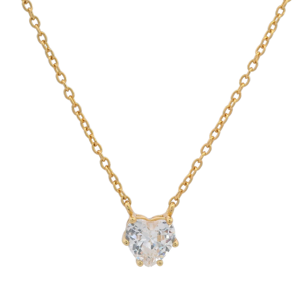 GEORGINI MIDNIGHT VELVET BABY HEART NECKLACE GOLD