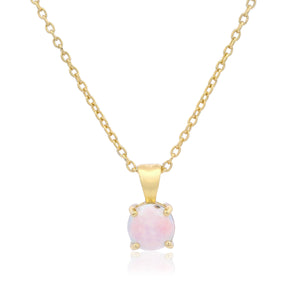 GEORGINI WISTERIA CREATED OPAL PENDANT GOLD