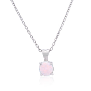 GEORGINI WISTERIA CREATED OPAL PENDANT SILVER