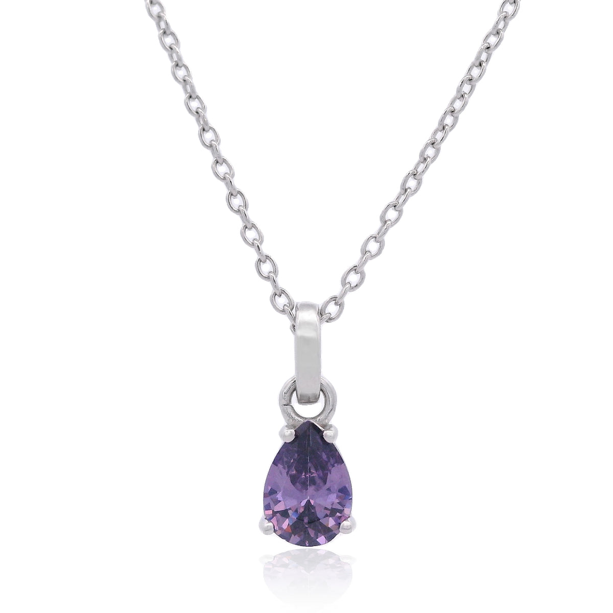 GEORGINI WISTERIA PENDANT AMETHYST CZ SILVER