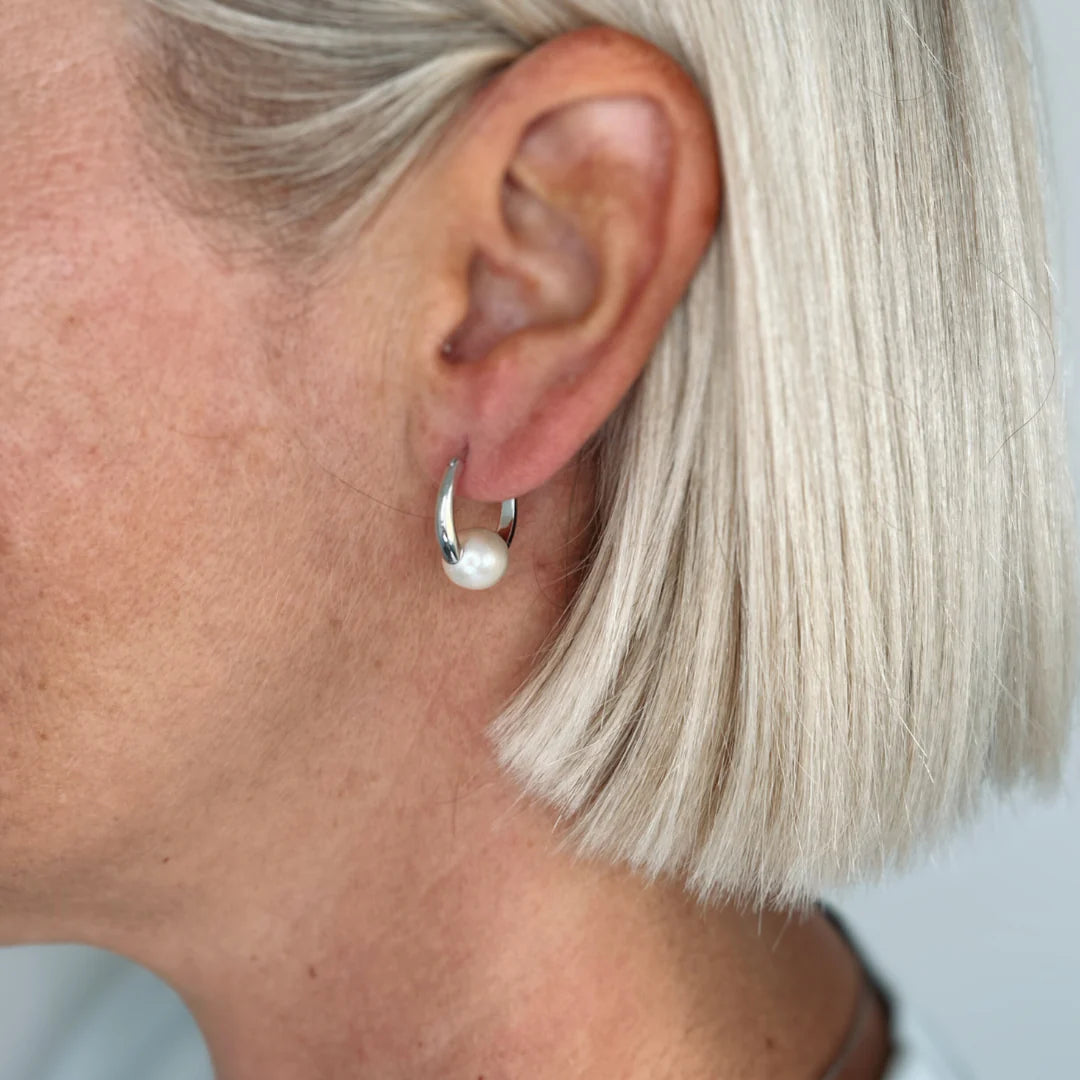 Freya Pearl Hoops