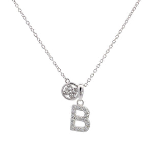LUXURY LETTERS B INITIAL PENDANT SILVER