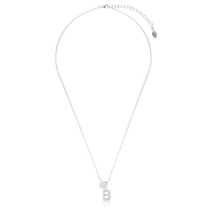 LUXURY LETTERS B INITIAL PENDANT SILVER