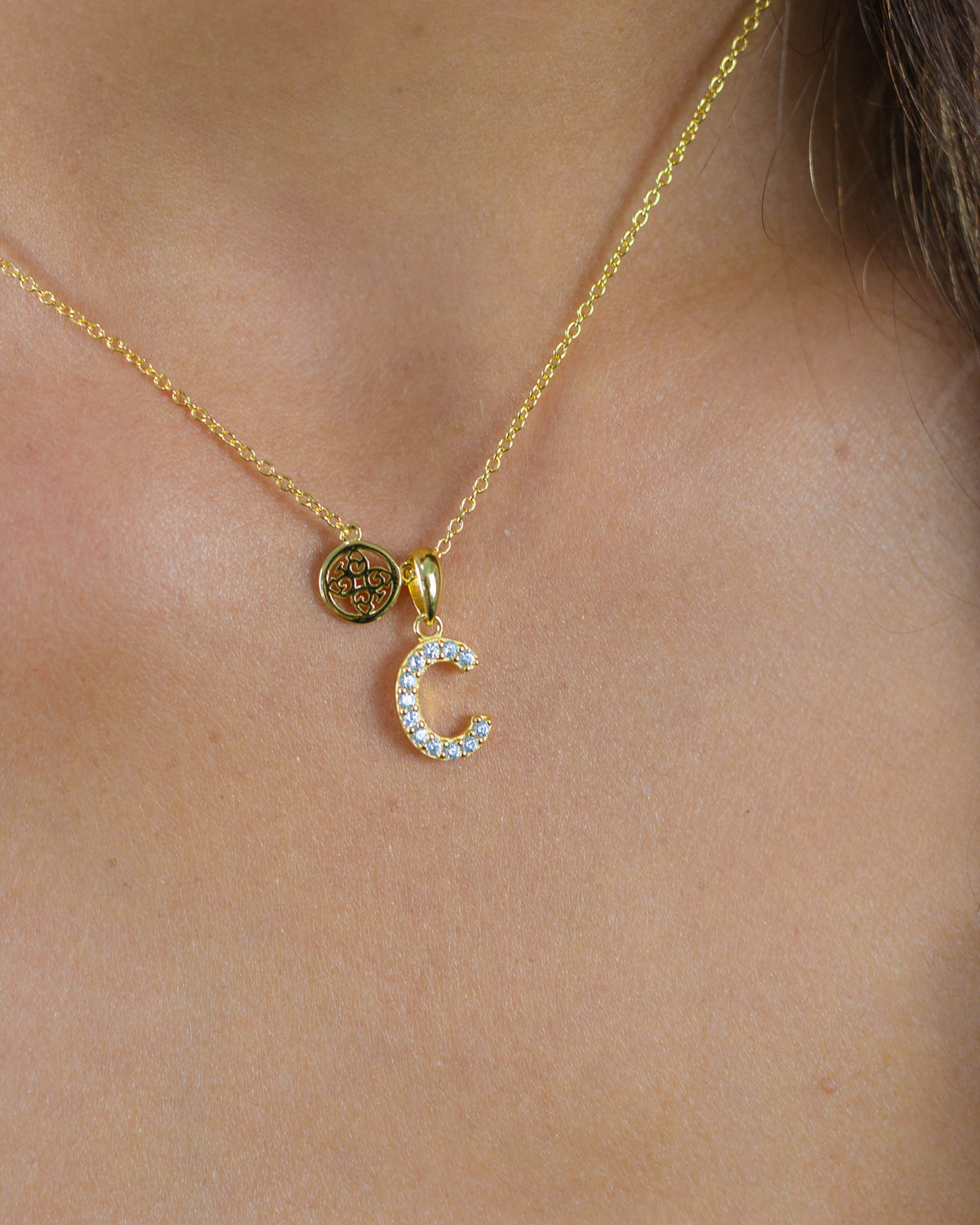 LUXURY LETTERS C INITIAL PENDANT GOLD