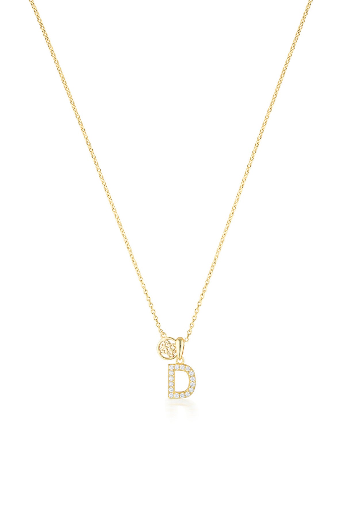 LUXURY LETTERS D INITIAL PENDANT GOLD