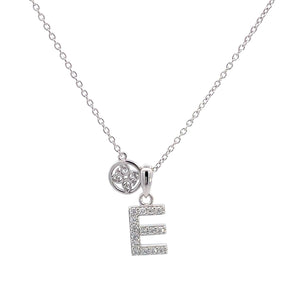 LUXURY LETTERS E INITIAL PENDANT SILVER