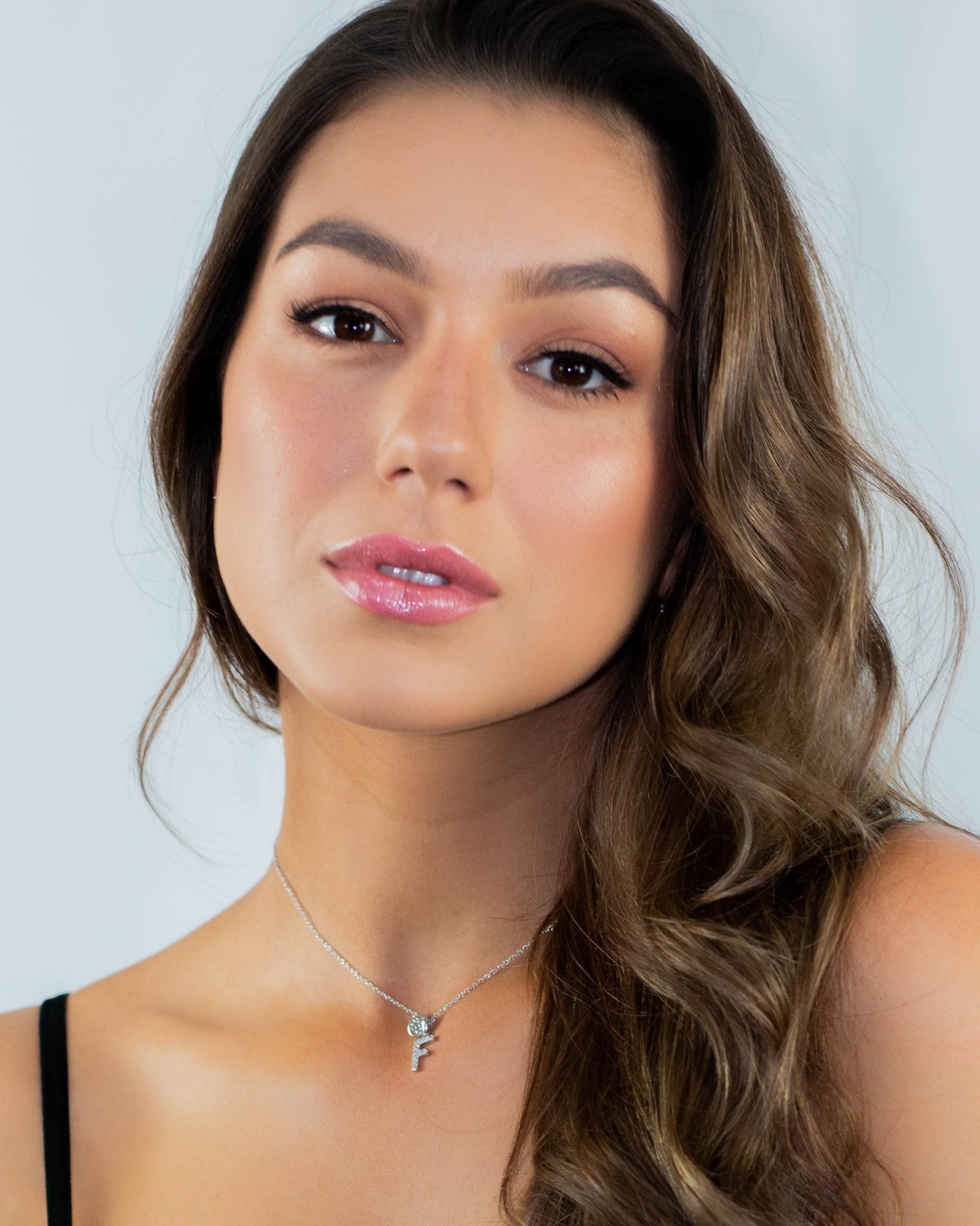 LUXURY LETTERS F INITIAL PENDANT SILVER