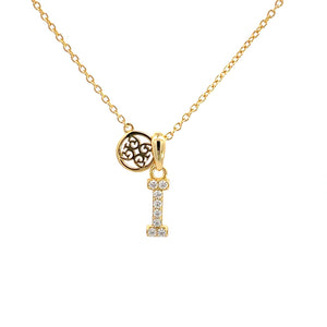 LUXURY LETTERS I INITIAL PENDANT GOLD