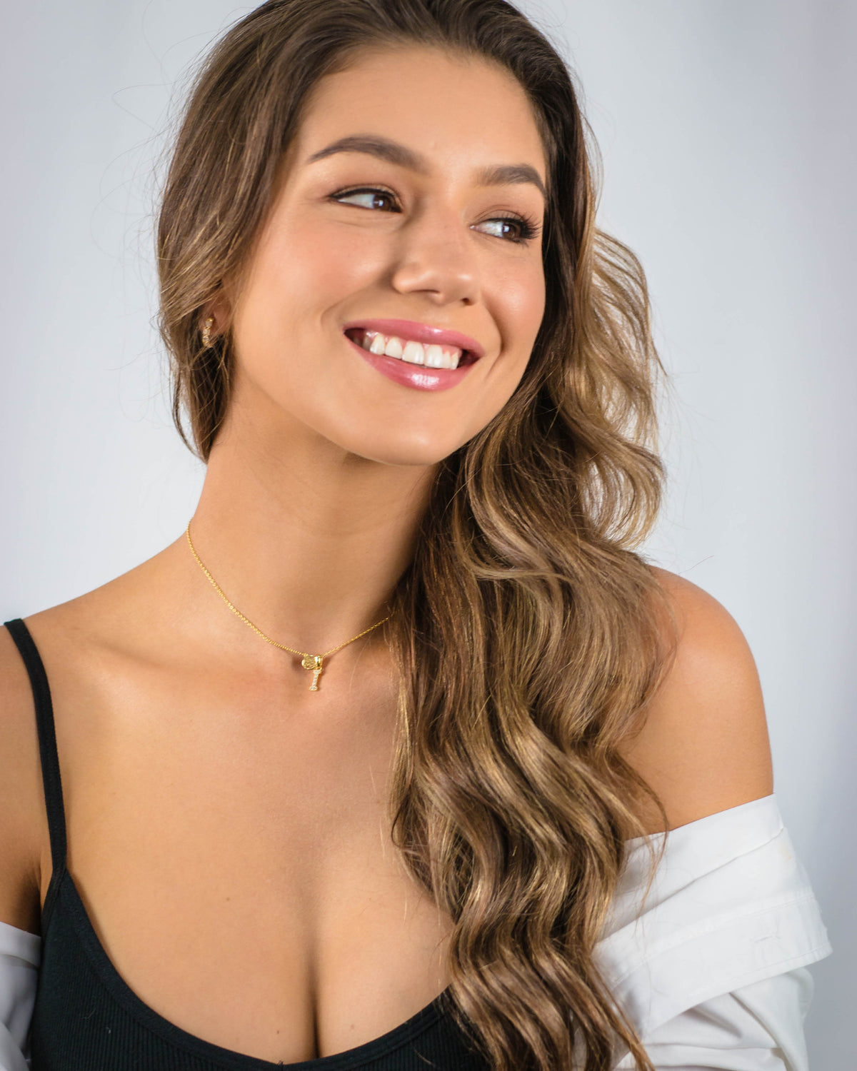 LUXURY LETTERS I INITIAL PENDANT GOLD