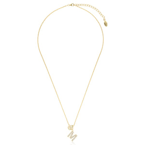 LUXURY LETTERS M INITIAL PENDANT GOLD