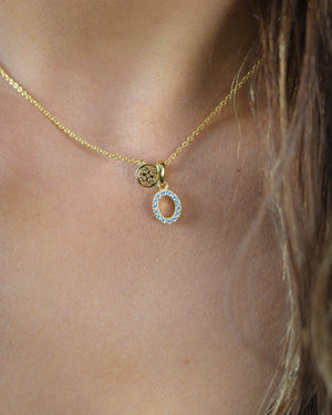 LUXURY LETTERS O INITIAL PENDANT GOLD
