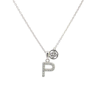 LUXURY LETTERS P INITIAL PENDANT SILVER