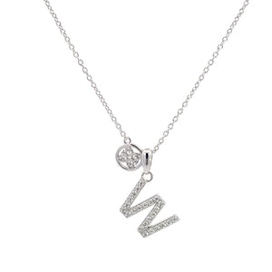 LUXURY LETTERS W INITIAL PENDANT SILVER