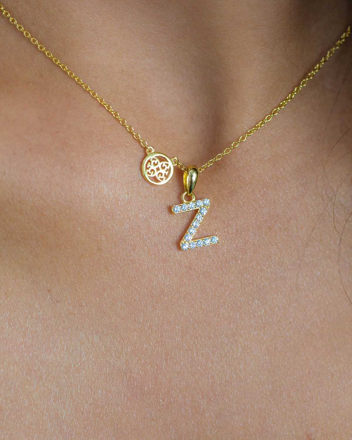 LUXURY LETTERS Z INITIAL PENDANT GOLD