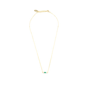 EMERALD ISLE FRESHWATER PEARL NECKLACE IN EMERALD AND GOLD