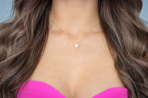 SWEETHEART SPARKLY HEART PENDANT GOLD