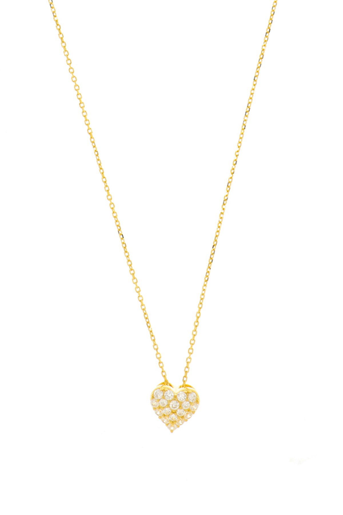 SWEETHEART SPARKLY HEART PENDANT GOLD