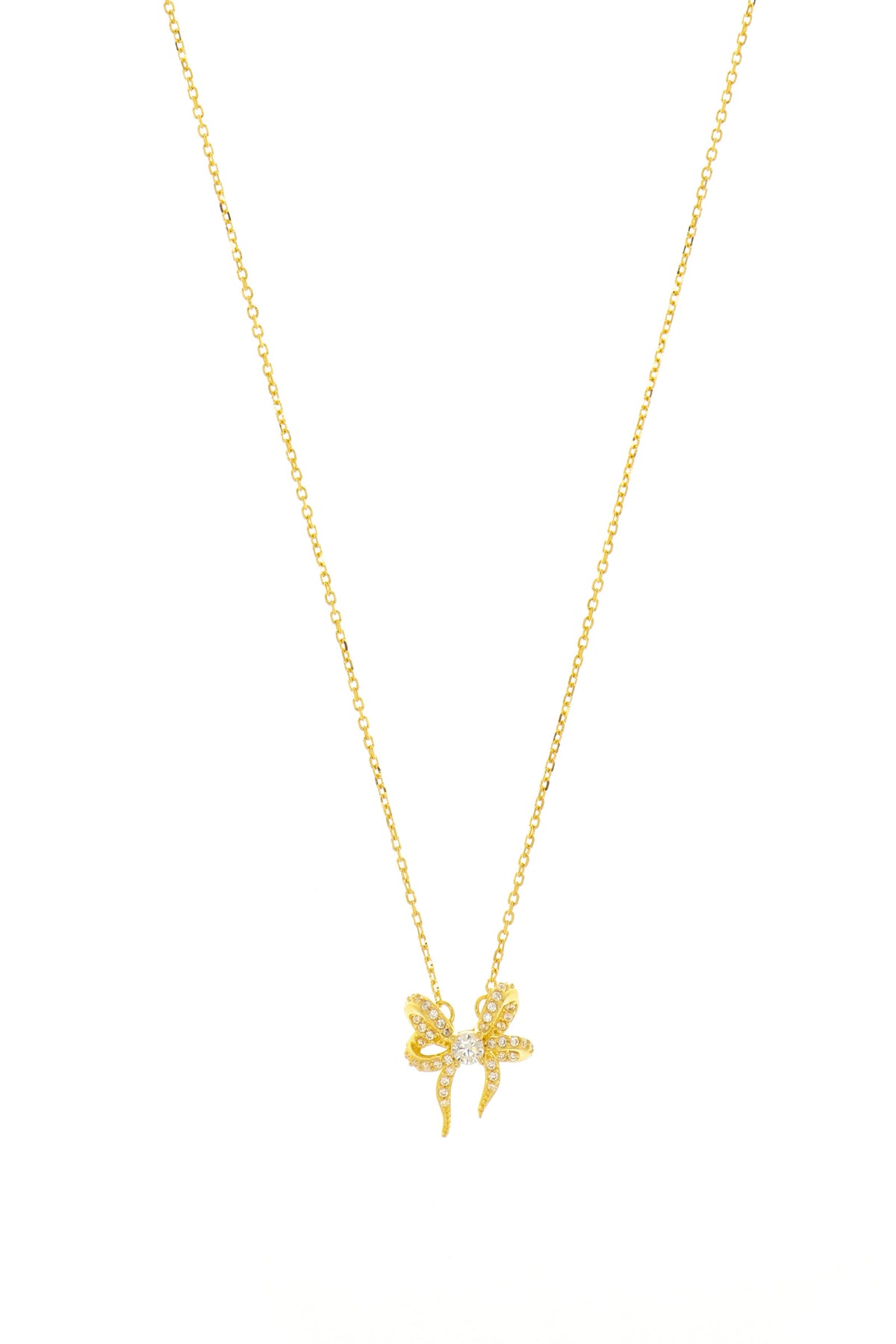 SWEETHEART BOW NECKLACE GOLD