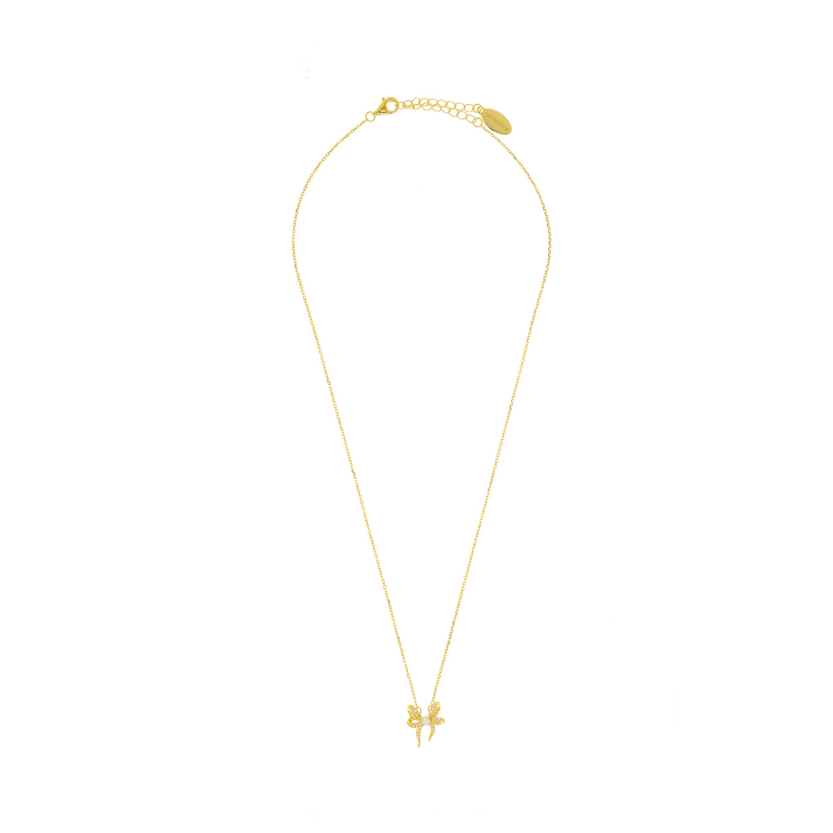 SWEETHEART BOW NECKLACE GOLD