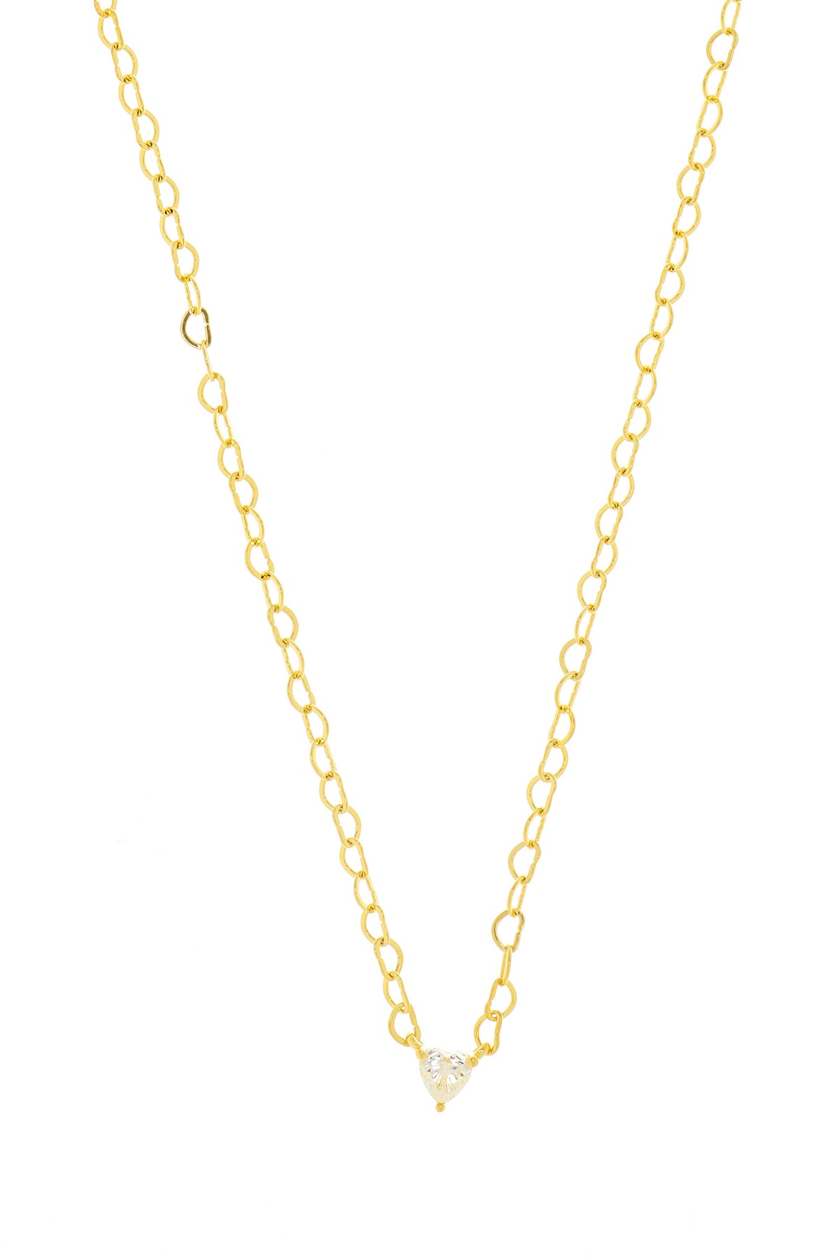 SWEETHEART HEART CHAIN NECKLACE GOLD