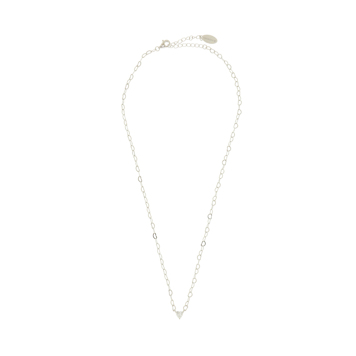 SWEETHEART HEART CHAIN NECKLACE SILVER