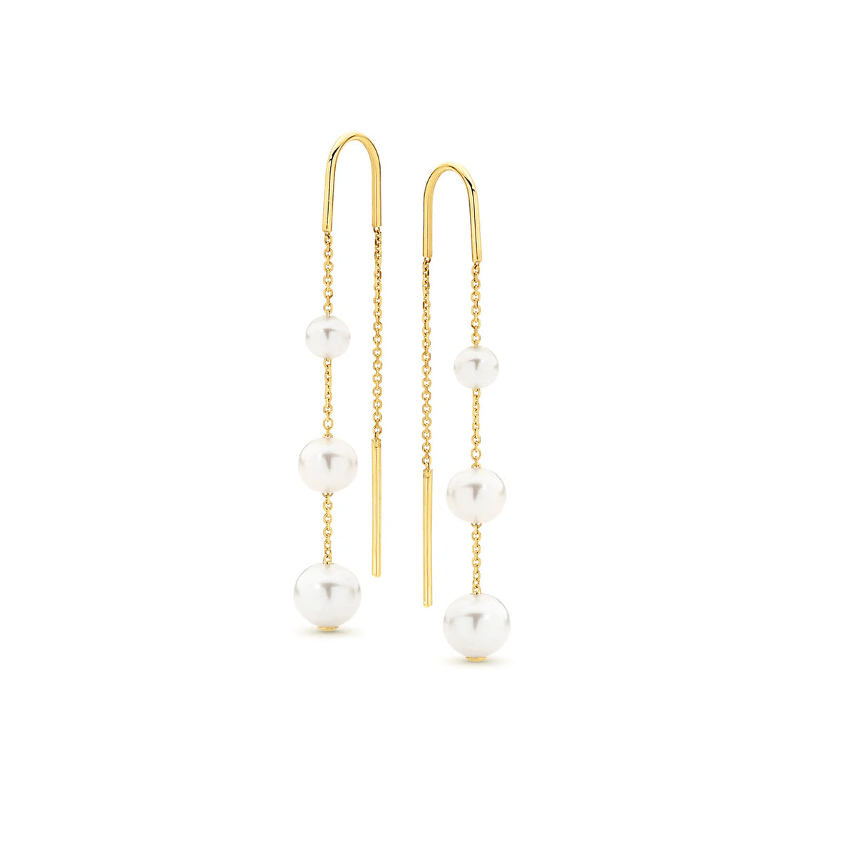 9K Yellow Gold Ethereal Aureate Pearl Earrings IP995-E9Y