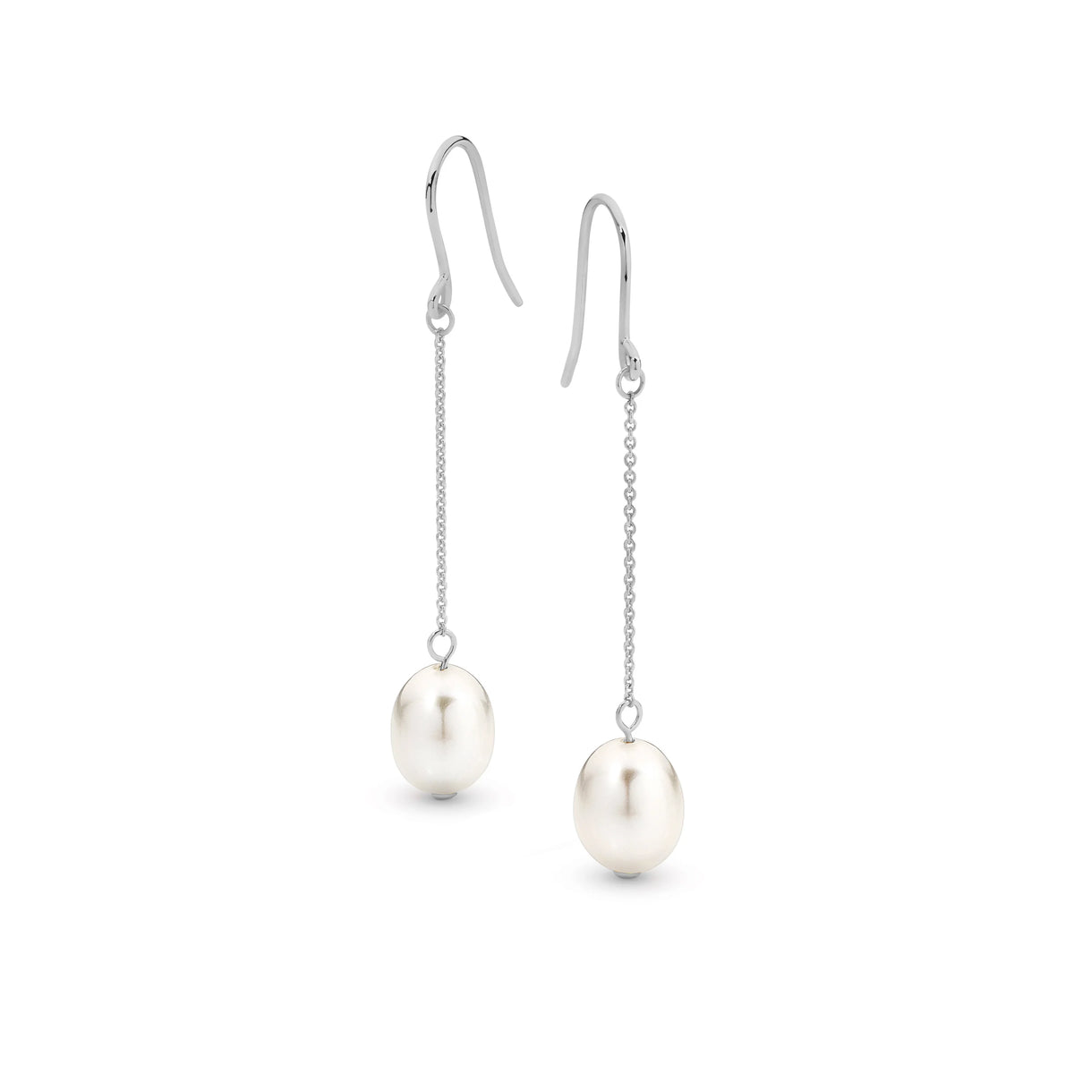9K Freshwater Pearl Drop 7.5-8mm Ivy Earrings