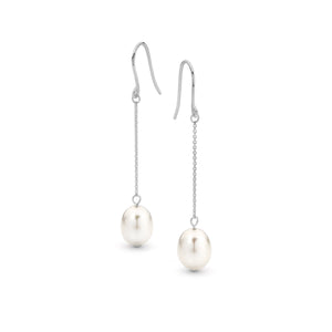 9K Freshwater Pearl Drop 7.5-8mm Ivy Earrings