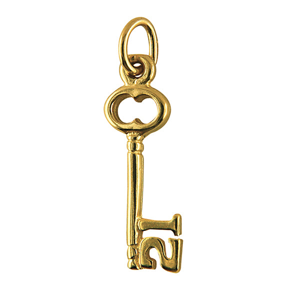 9K Yellow Gold &#39;21st&#39; Key Pendant