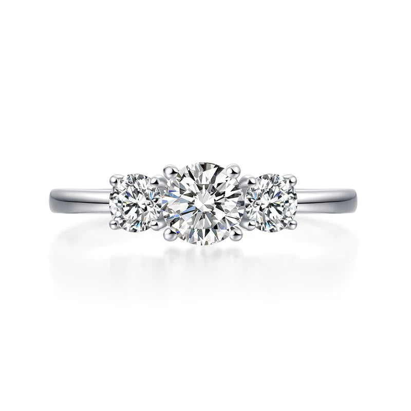 14K Gold Lab Grown Three Stone 0.5cts Ring MLGR002