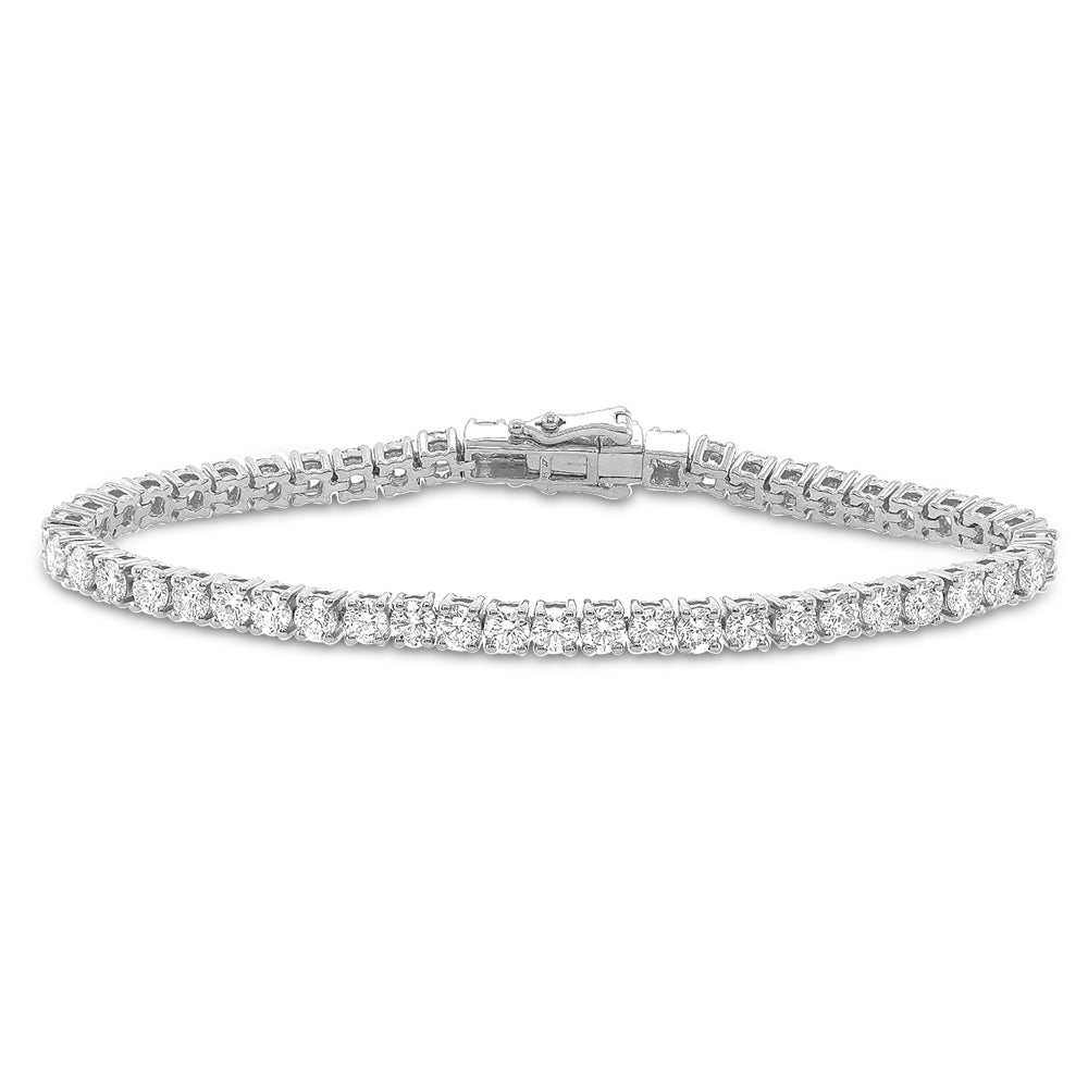 9K White Gold Lab Grown Diamond Tennis Bracelet