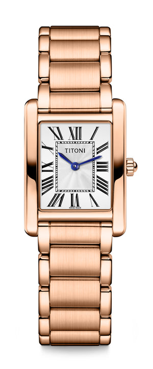 TITONI Mademoiselle Ladies Tournneau Quartz Watch TQ42924 RG-730