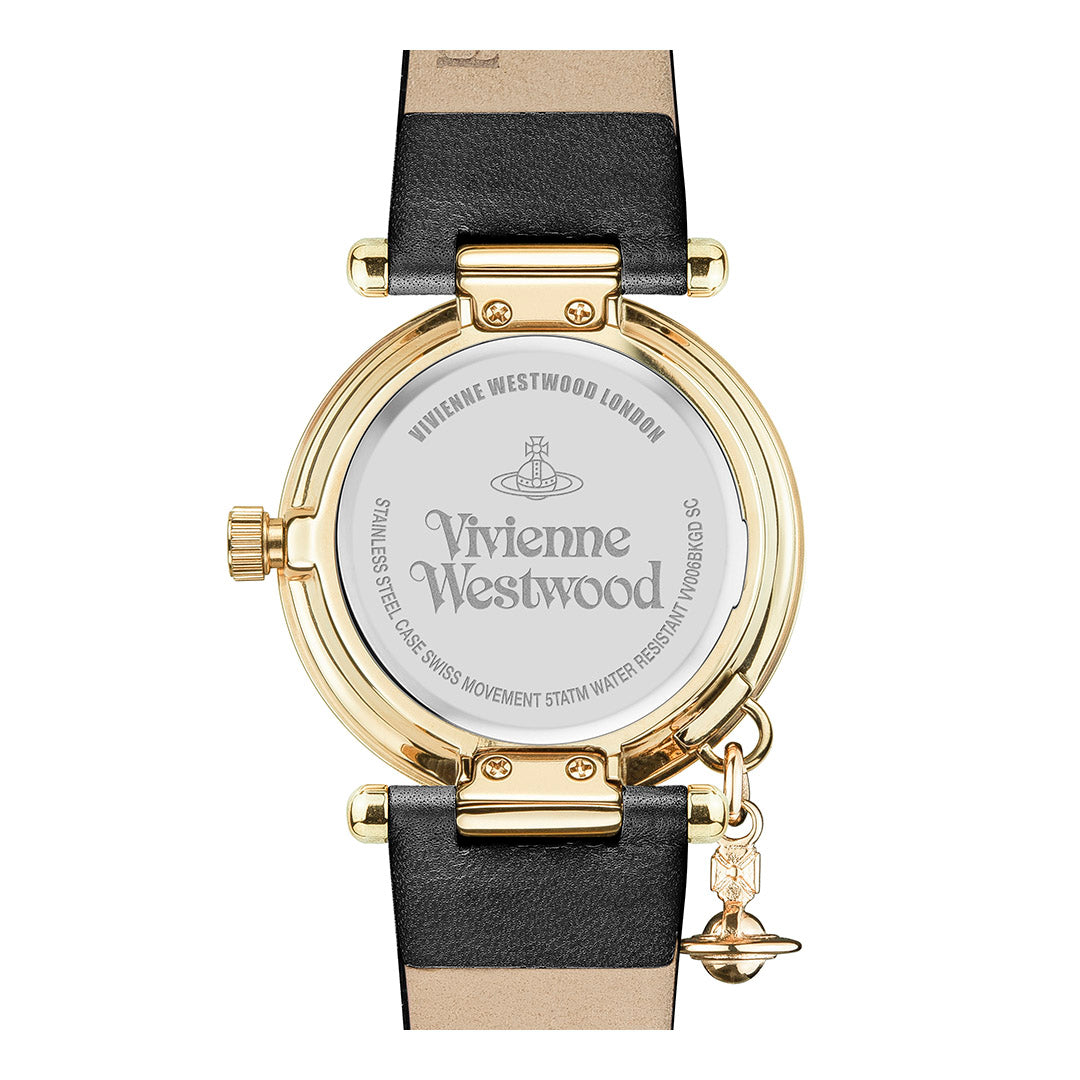 Vivienne Westwood Orb II Watch Black Gold
