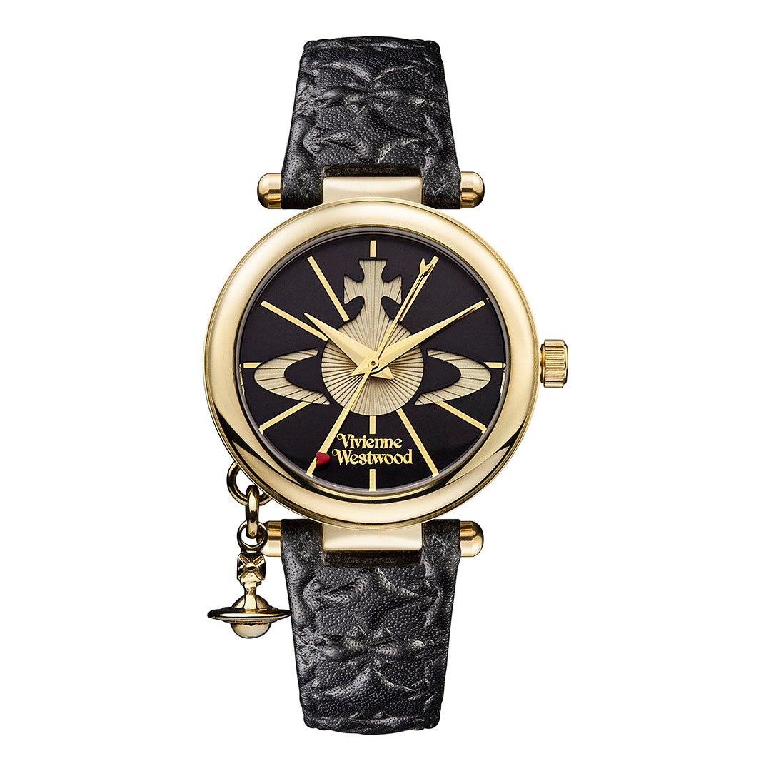 Vivienne Westwood Orb II Watch Black Gold