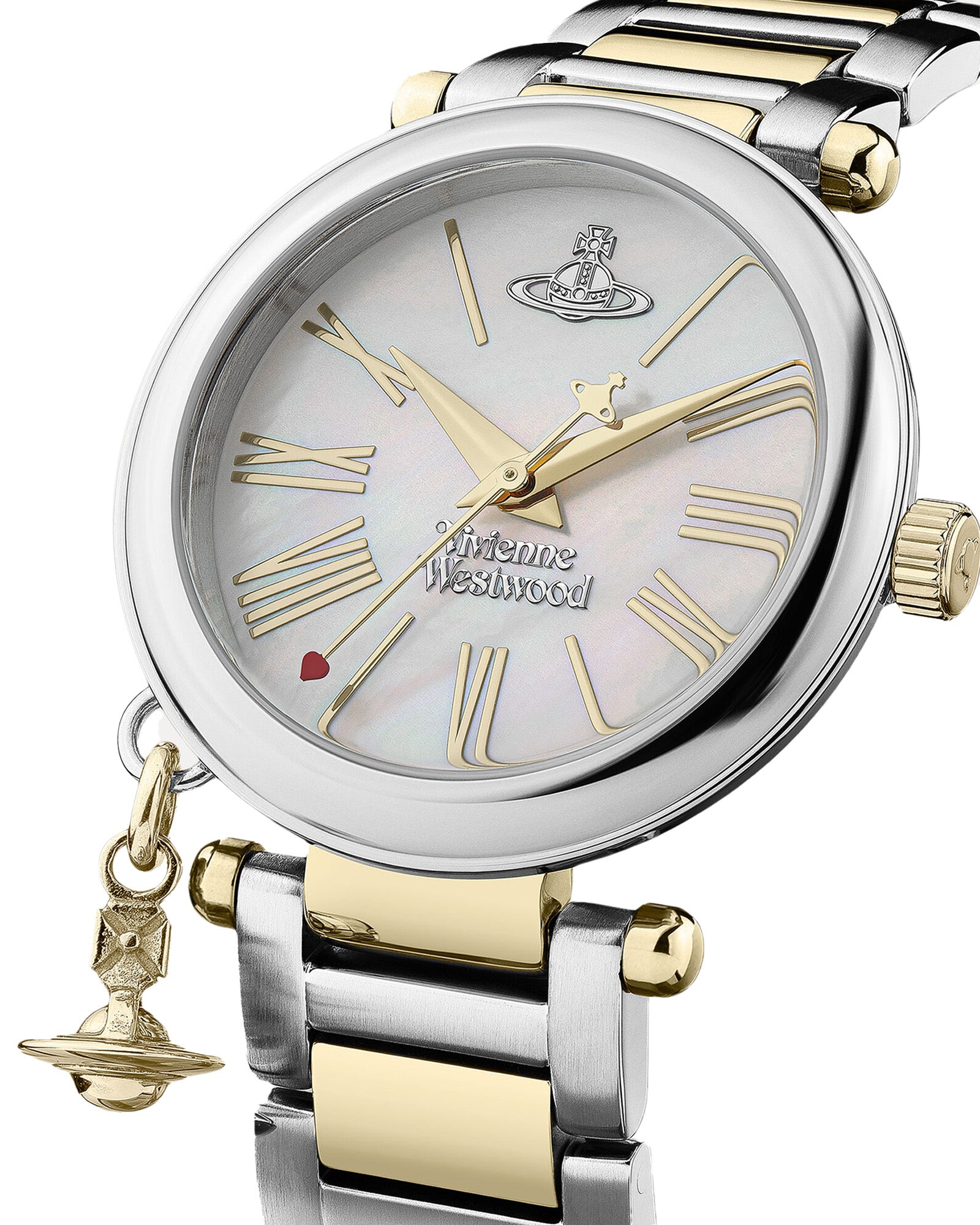 Vivienne Westwood Mother Orb Two Tone Strap Watch