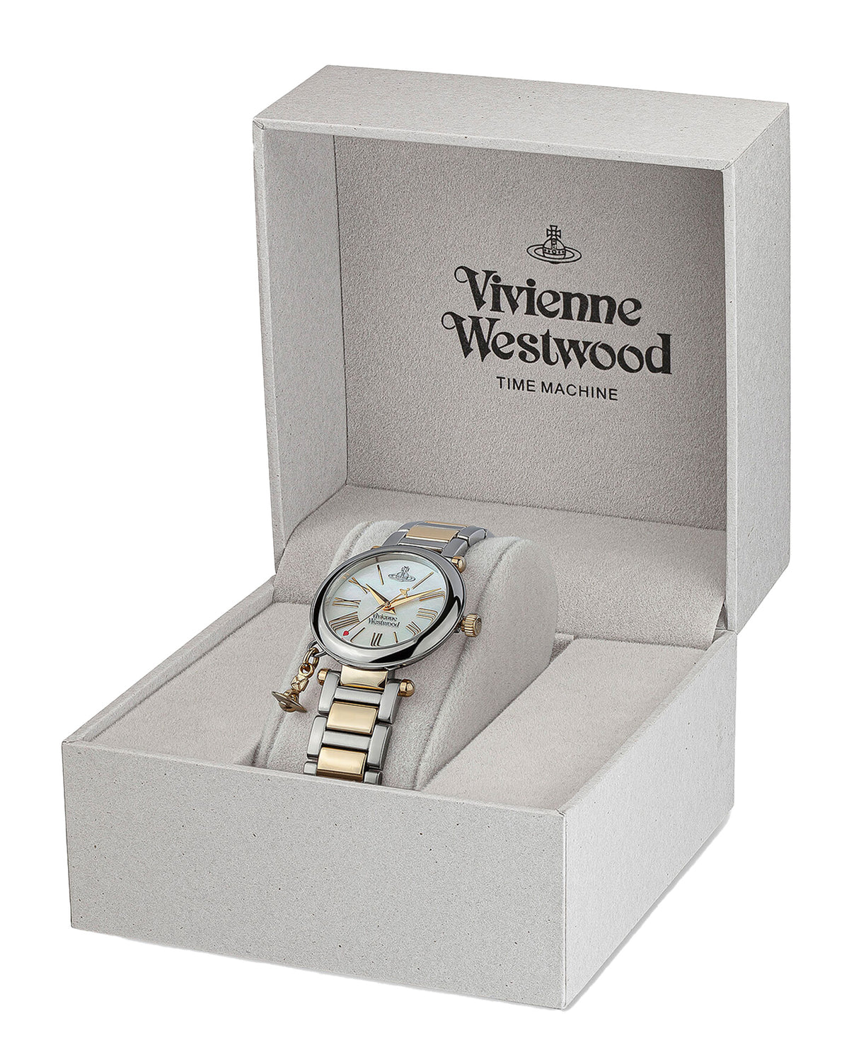 Vivienne Westwood Mother Orb Two Tone Strap Watch
