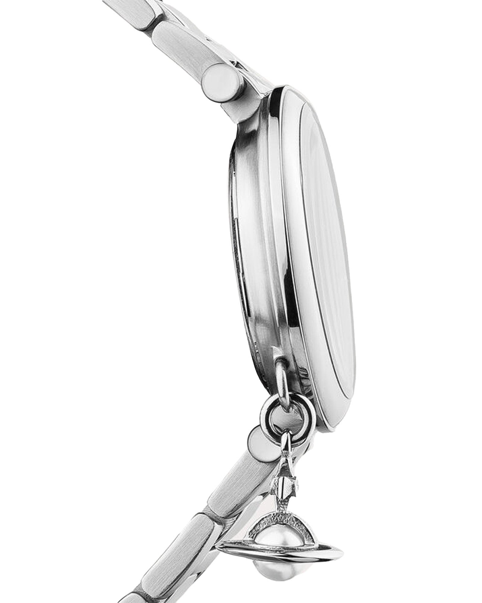 Vivienne Westwood Mother Orb Iridescent Dial Stainless Steel Strap Watch