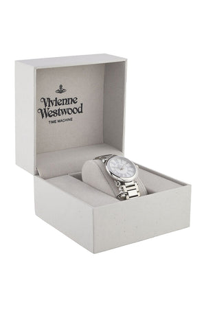 Vivienne Westwood Mother Orb Iridescent Dial Stainless Steel Strap Watch