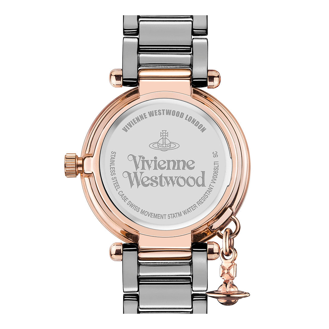 Vivienne Westwood Kensignton Watch Grey Dial &amp; Titanium Plated Ceramic Bracelet
