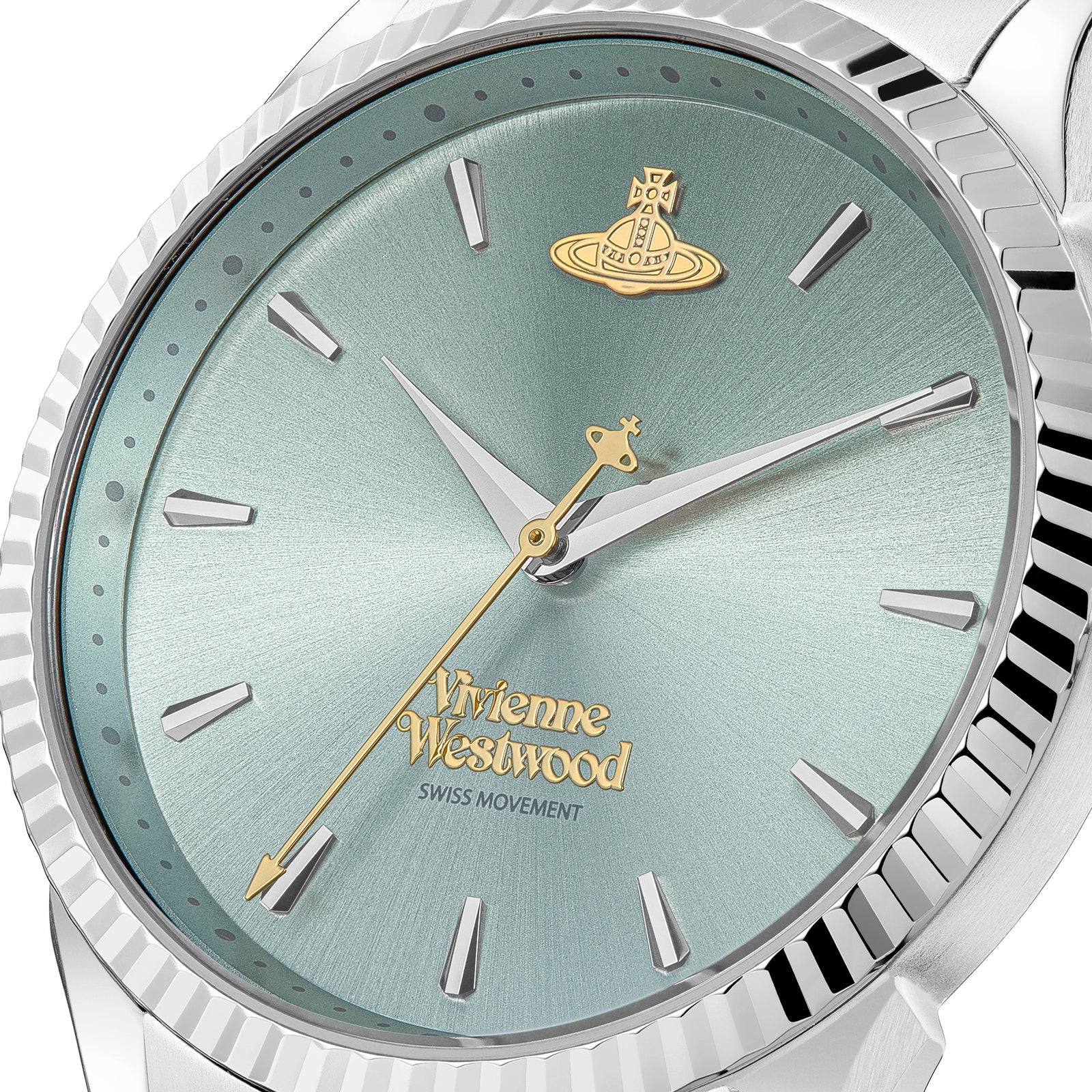 Vivienne Westwood Seymore Green Dial Two Tone Strap Watch