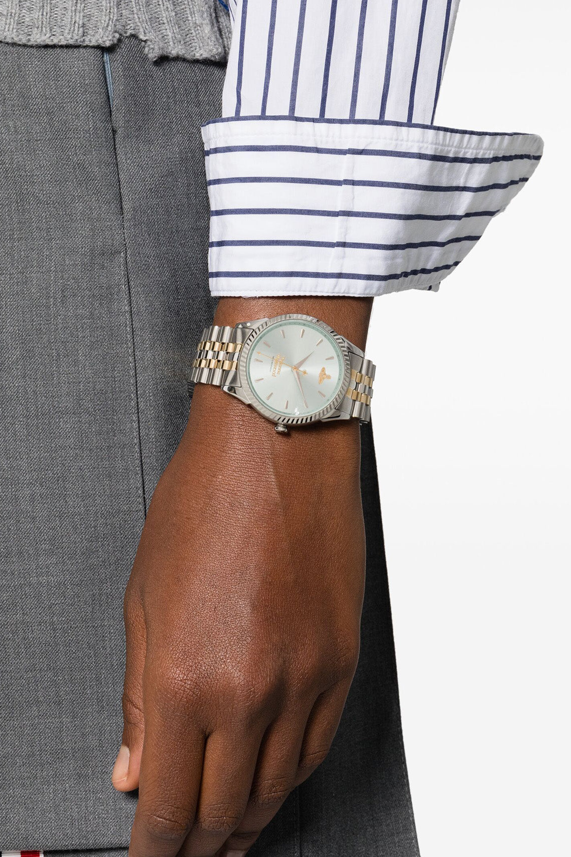 Vivienne Westwood Seymore Green Dial Two Tone Strap Watch