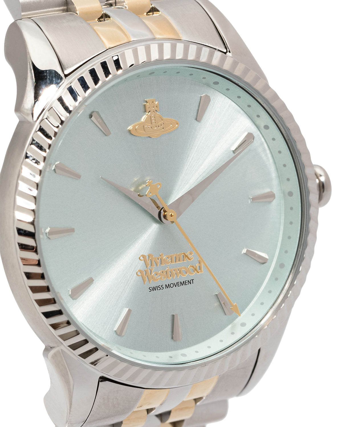 Vivienne Westwood Seymore Green Dial Two Tone Strap Watch