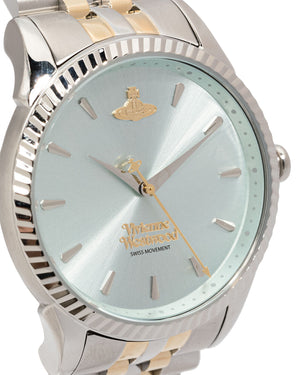 Vivienne Westwood Seymore Green Dial Two Tone Strap Watch