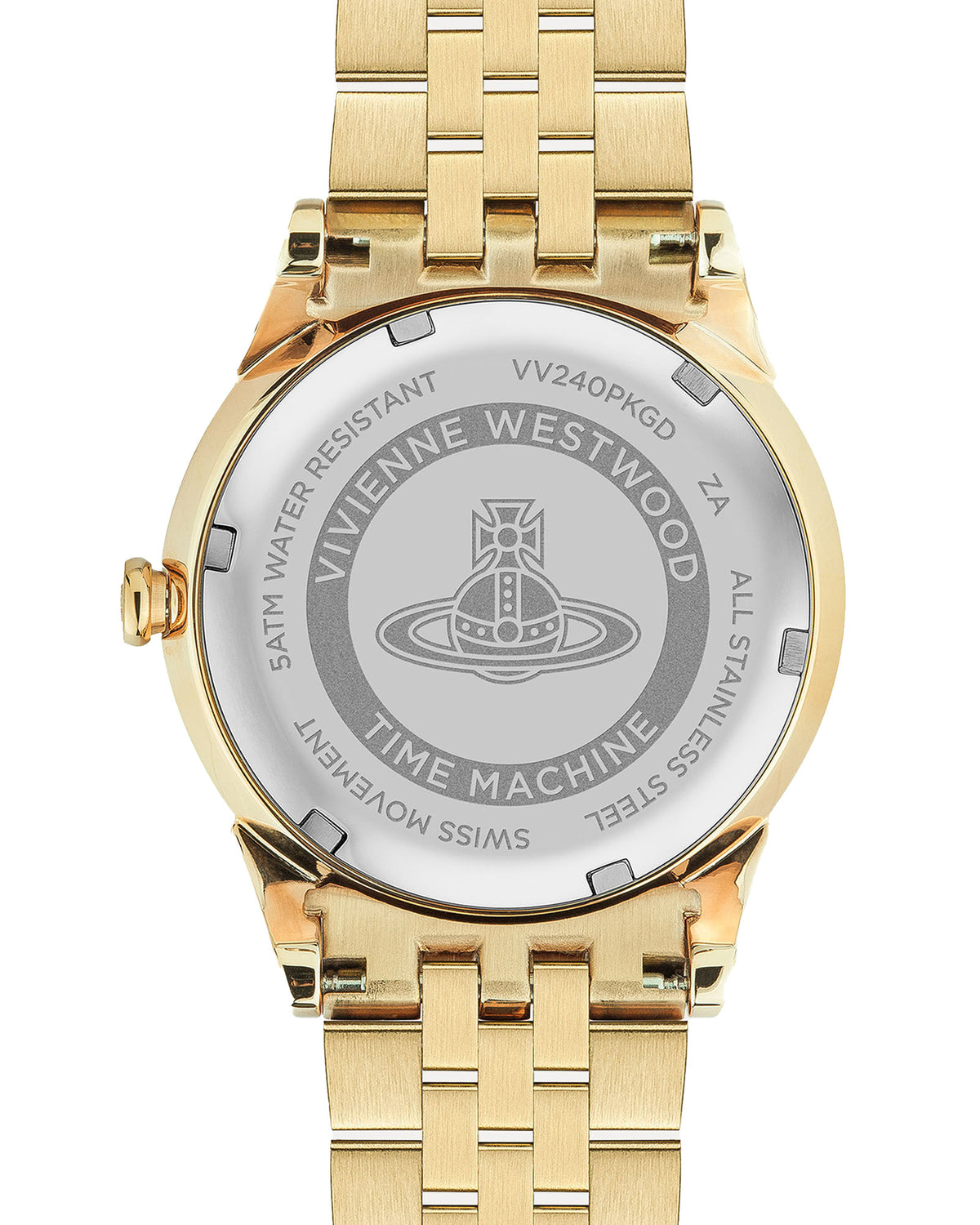 Vivienne Westwood Seymore Pink Dial Gold Strap Watch